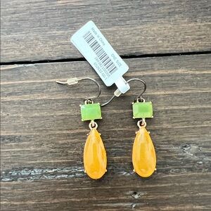 Banana Republic Lime and Amber Drop Earrings